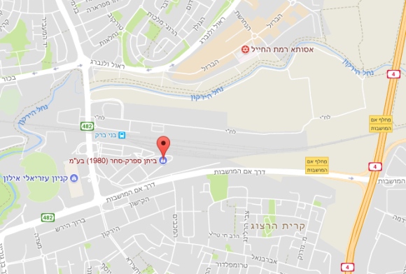 מפת הגעה לביתן ספרק